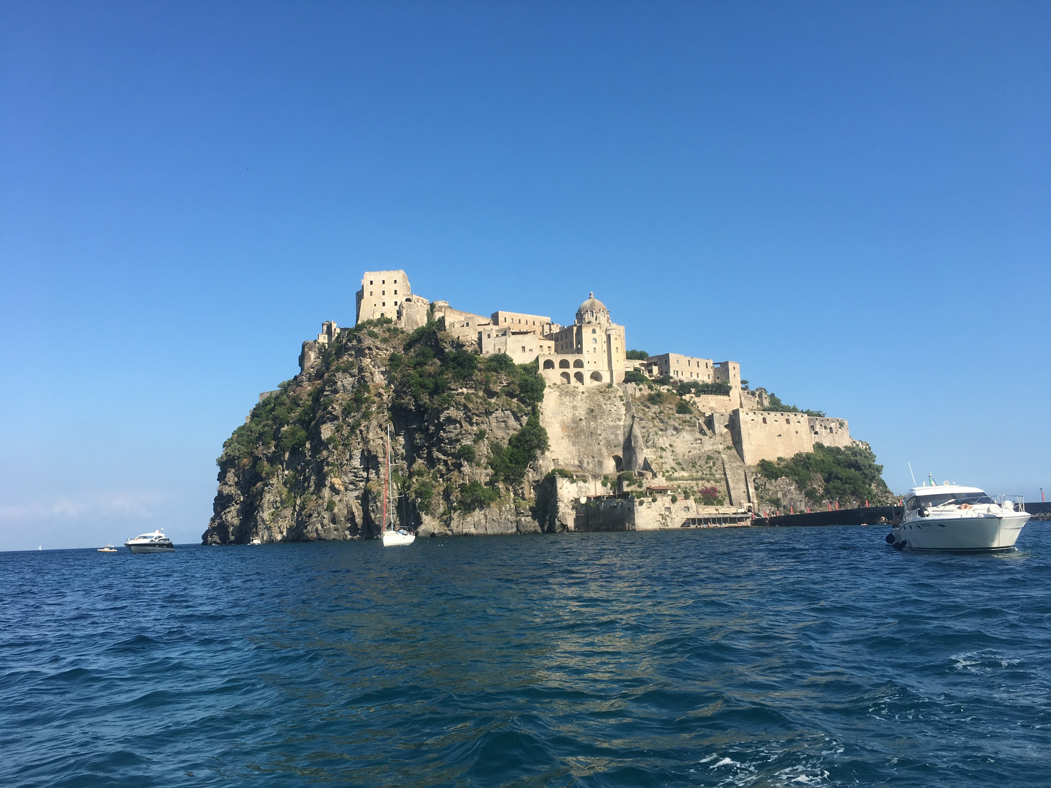 Castello Aragonese on its rocky island, Ischia