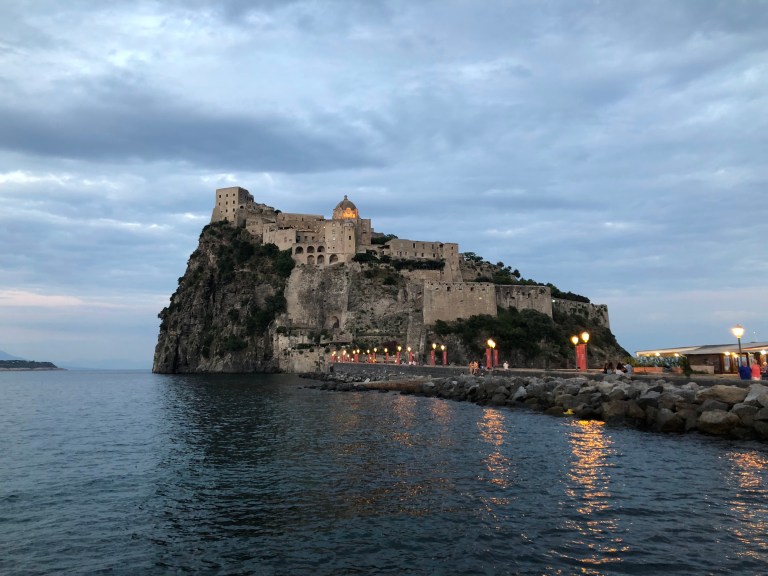 Castello Aragonese at sunset, Ischia